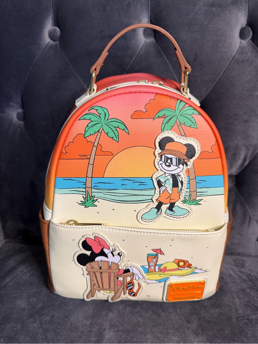 Disney Parks Beach Scene Mini Backpack - Mickey & Minnie